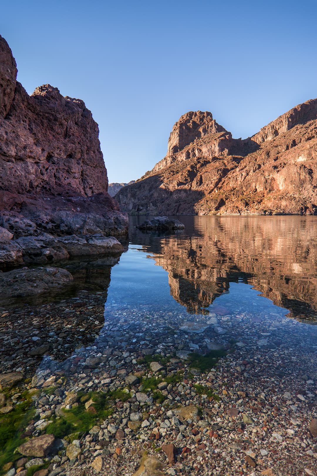 sun rising on Black Canyon